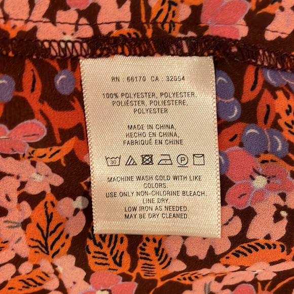 Maeve floral polyester top (Anthropologie) - Picture 6 of 7